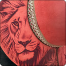 The Fearless Lion | Wide Brim Fedora Hat | Vegan Suede | Laser Engraved-2