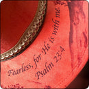 The Fearless Lion | Wide Brim Fedora Hat | Vegan Suede | Laser Engraved-3