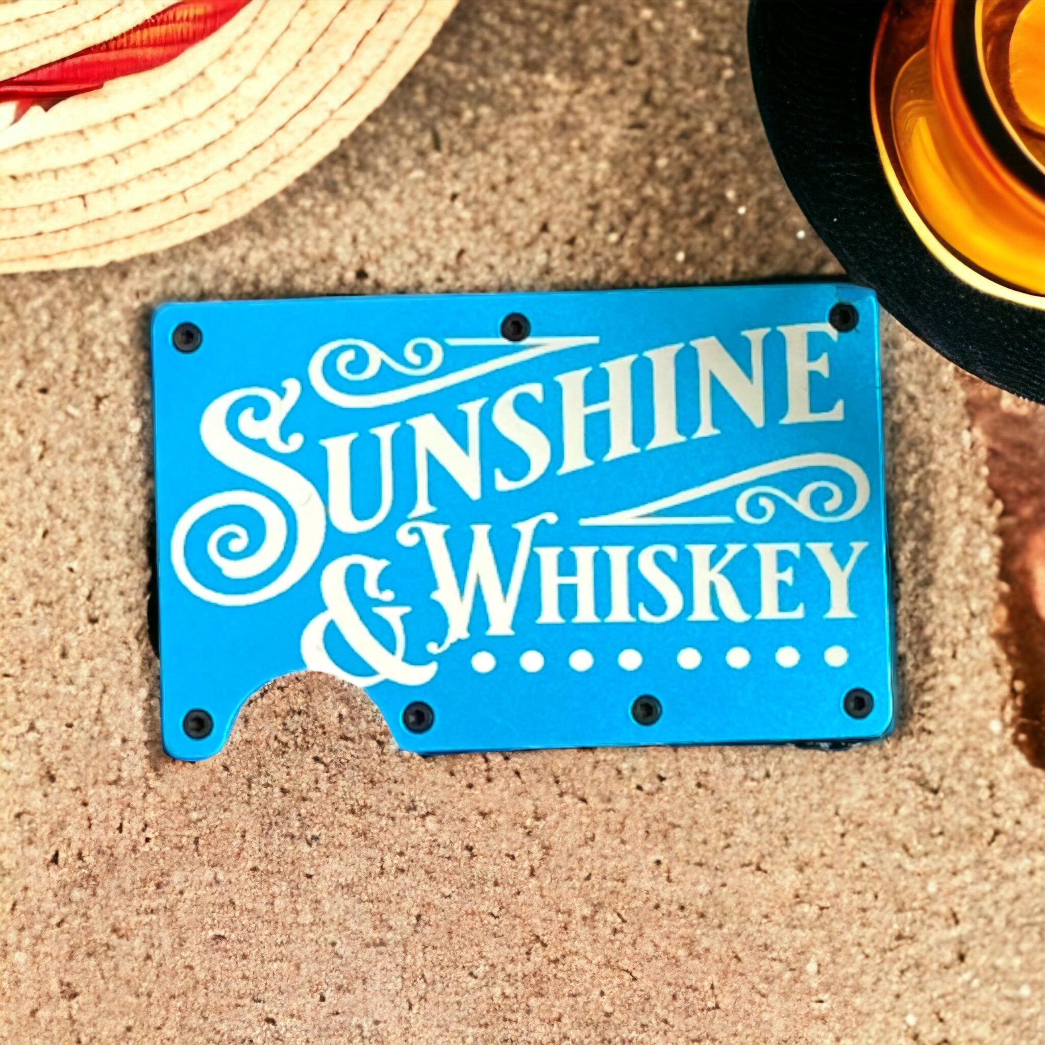 Sunshine & Whiskey Minimalist Wallet