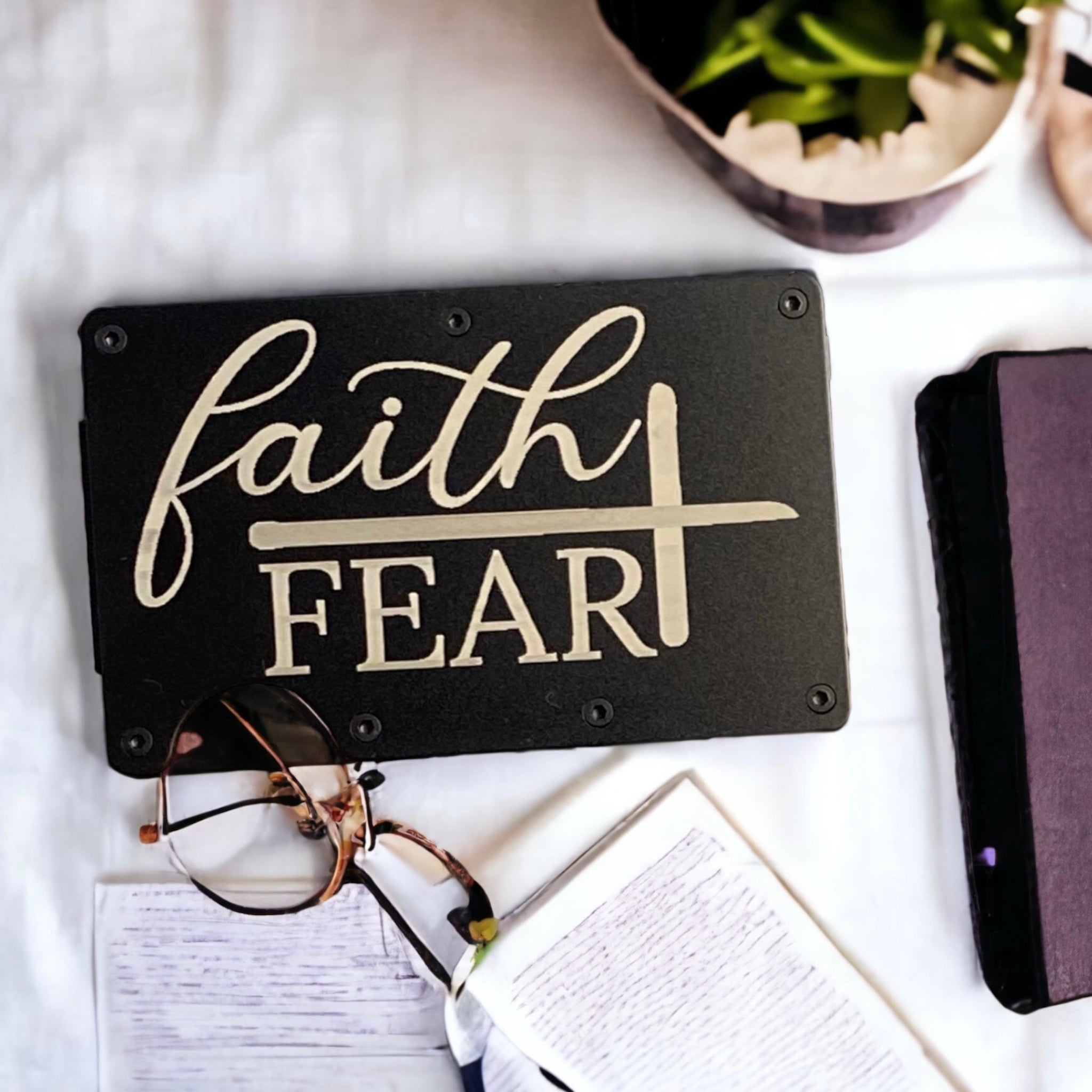 Faith over Fear Minimalist Wallet