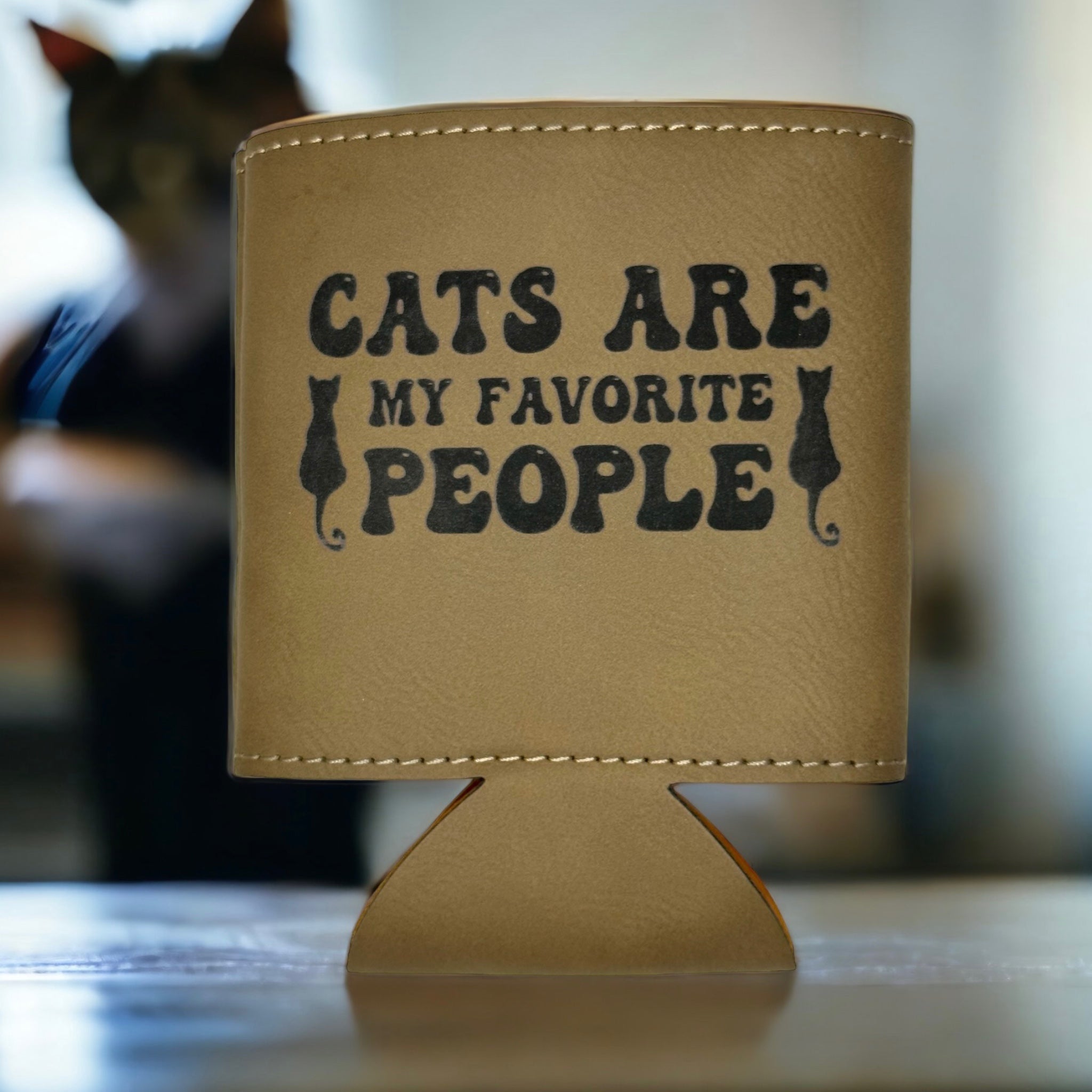 Cats are my Favorite People Can Koozie