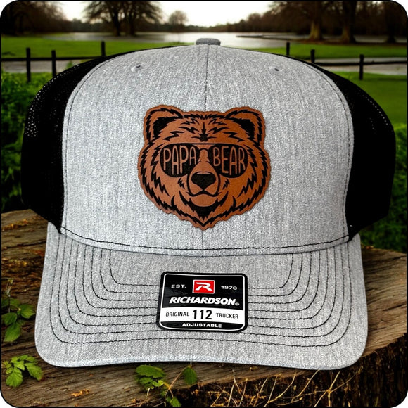 Richardson 112 Trucker Hat – Papa Bear Leather Patch