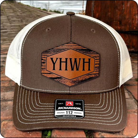 Richardson 112 Trucker Hat – YHWH Leather Patch