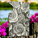 Minimalist wallet with elegant engraved rose pattern for a stylish touch