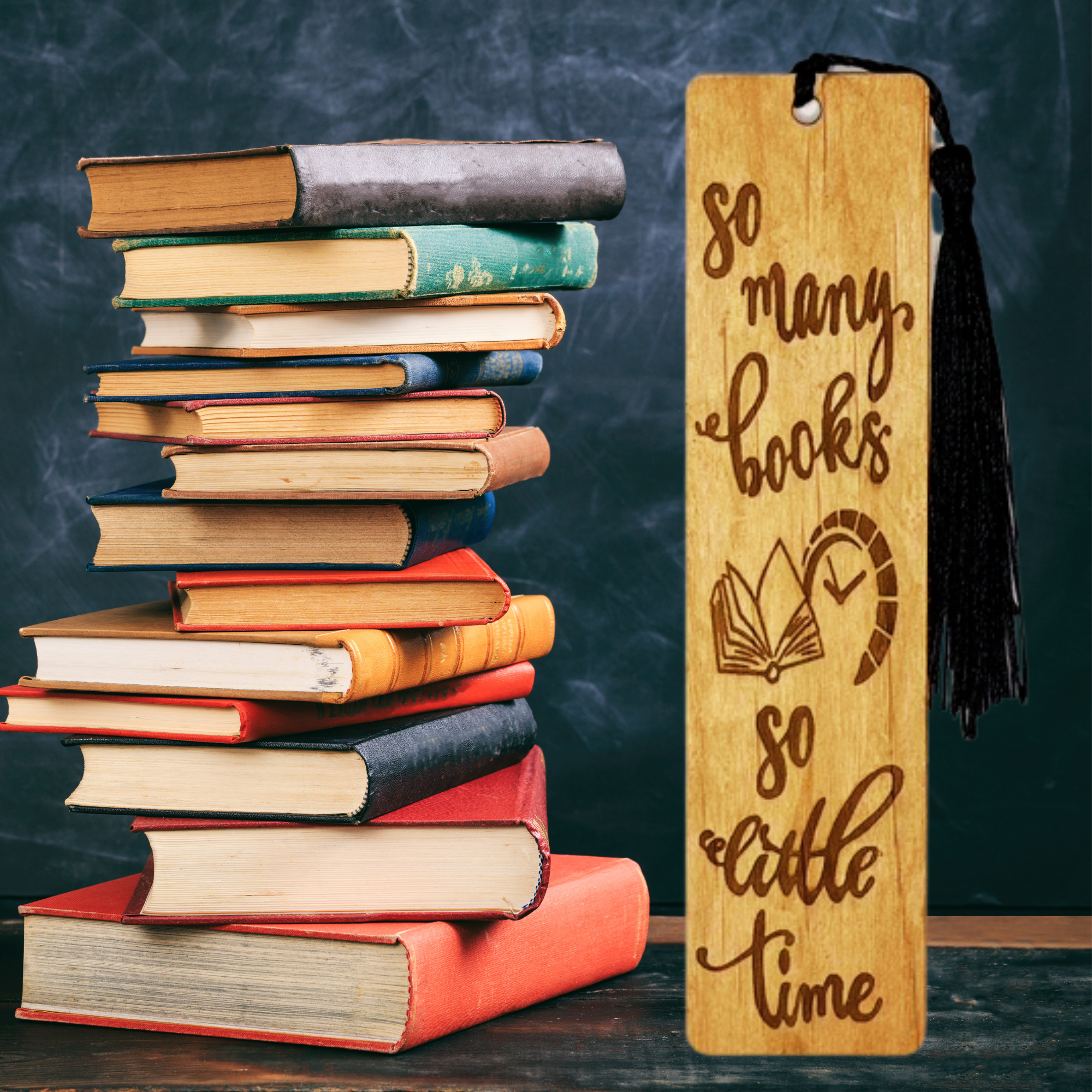 So many books Wooden Bookmark
